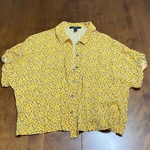 Forever 21 Cheetah Animal Print Shirt, Size L.